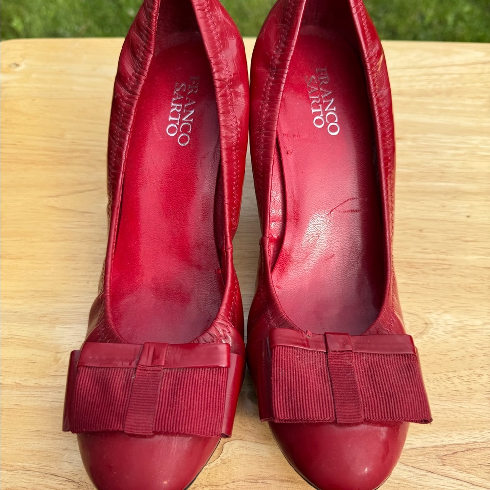 Franco Sarto Red Bow Heels